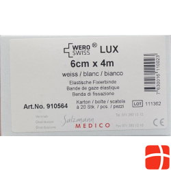 Wero Lux Elastische Fixierbinde 4mx6cm Weiss 20 Stück