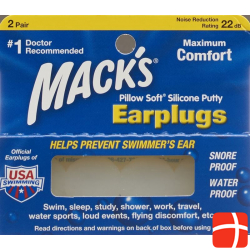 Macks Earplugs Transparent 2 pairs
