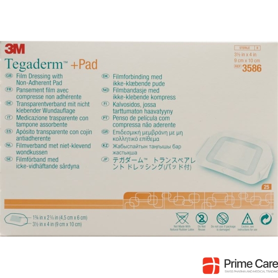 3M Tegaderm + Pad 9x10cm / Wundkissen 4.5x6cm 25 Stück buy online