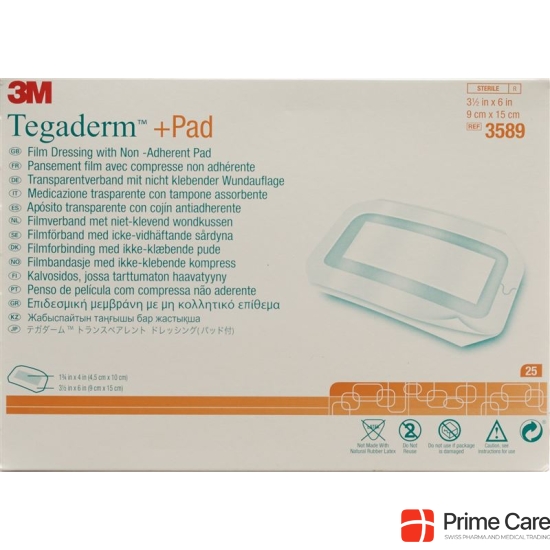 3M Tegaderm + Pad 9x15cm / Wundkissen 4.5x10cm 25 Stück buy online