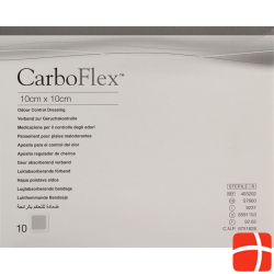 Carboflex Aktivkohle Verband 10x10cm Steril 10 Stück