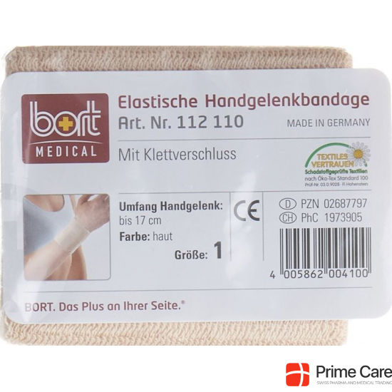 Bort Handgelenkbandage Velcro 8cm -17cm Grösse 1 Hautfarbig buy online