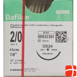 Dafilon 45cm Blau Dose 24 2-0 12 Stück