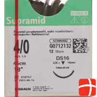 Supramid 45cm Dose 16 4-0 Schwarz 12 Stück