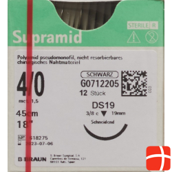 Supramid 45cm Dose 19 4-0 Schwarz 12 Stück