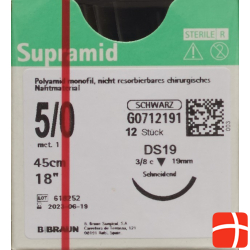 Supramid 45cm Dose 19 5-0 Schwarz 12 Stück