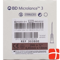 BD Microlance 3 Injektionskanülen 0.45 x 13mm Braun 100 Stück