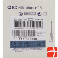 BD Microlance 3 Injektionskanüle 0.6mmx25mm Blau 100 Stück