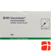 Vacutainer Kanüle 21g 0.8x38mm Grün 100 Stück