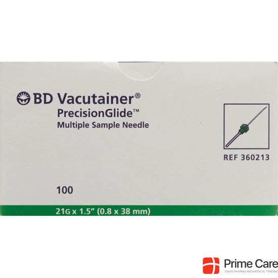 Vacutainer Kanüle 21g 0.8x38mm Grün 100 Stück buy online