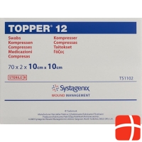 Topper 12 Einmal-Kompressen 10x10cm Steril 70 Beutel à 2 Stück