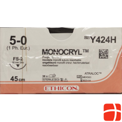 Monocryl 45cm Ungefaerbt 5-0 Fs-2 36 Stück