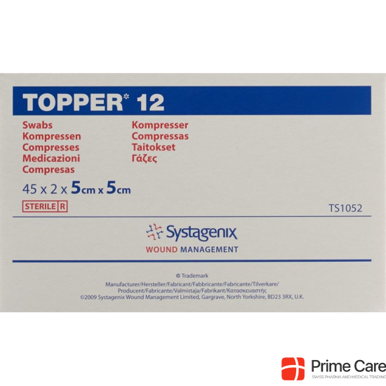 Topper 12 Einmal-Kompressen 5x5cm Steril 45 Beutel à 2 Stück buy online