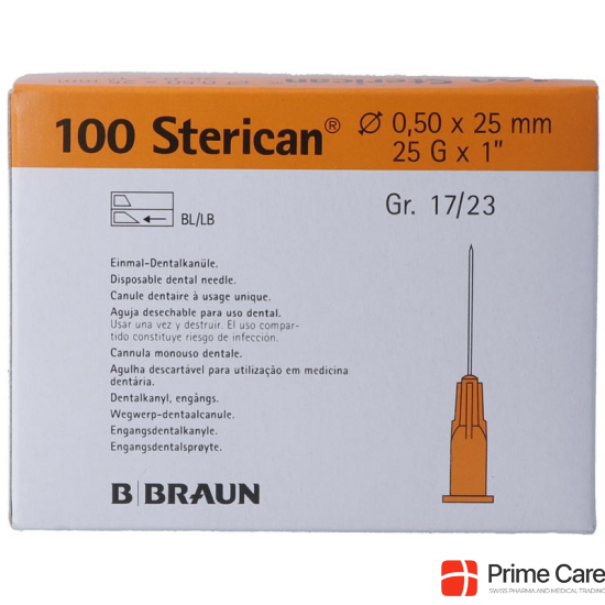 Sterican Nadel Dent 25g 0.5x25mm Orange 100 Stück buy online