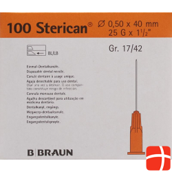 Sterican Nadel Dent 25g 0.5x40mm Orange 100 Stück