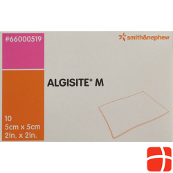 Algisite M Alginat Kompressen 5x5cm 10 Stück