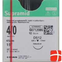 Supramid 45cm Dose 12 4-0 Schwarz 12 Stück