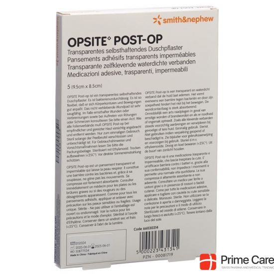 Opsite Post OP Folienverband 9.5x8.5cm 6 Beutel 5 Stück buy online