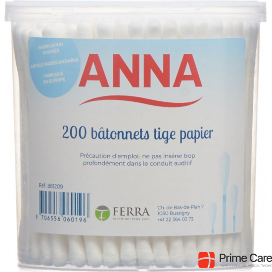 Anna Wattestäbchen Papier 200 Stück buy online