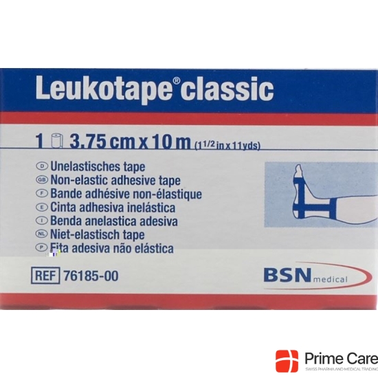 Leukotape Classic unelastische Klebebinde 10m x 3.75cm Blau buy online