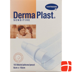 Dermaplast Sensitive Quick Bandage White 6x10cm 10 Pieces