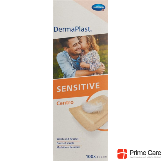 Dermaplast Sensitive Centro Strip 4x6cm Skin-Coloured 100 Pieces buy online