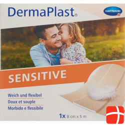 Dermaplast Sensitive Quick Bandage Skin-coloured 8cmx5m Roll