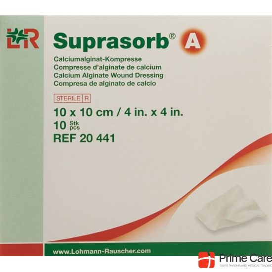 Suprasorb A Calcium Alginat Kompresse 10cmx10cm 10 Stück buy online