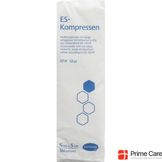 Hartmann Es Kompressen 12-fach 5x5cm Beutel 100 Stück buy online