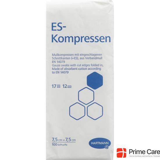 Hartmann Es-Kompressen 12-fach 7.5x7.5cm 100 Stück buy online