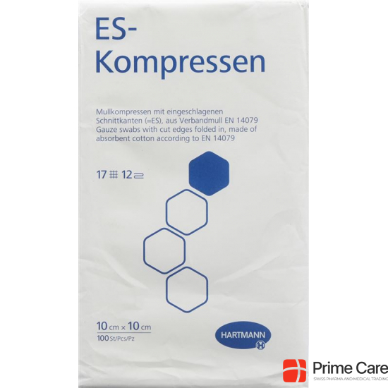 Hartmann Es Kompressen 12-fach 10x10cm Beutel 100 Stück buy online