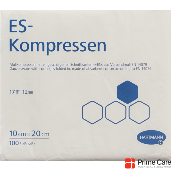 Hartmann Es Kompressen 12-fach 10x20cm Beutel 100 Stück buy online