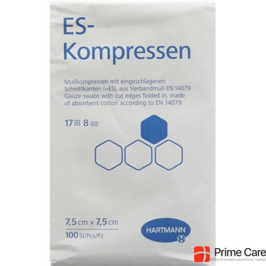 Hartmann Es Kompressen 8-fach 7.5x7.5cm 100 Stück buy online