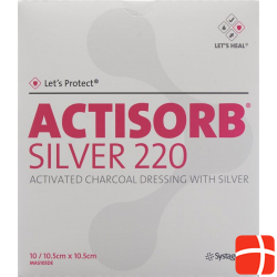 Let’s Protect Actisorb Silver 220 Kohleverband 10.5x10.5cm 10 Stück