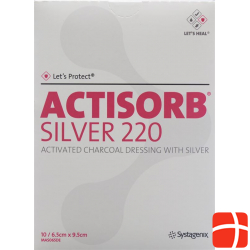 Let’s Protect Actisorb Silver 220 Kohleverband 9.5x6.5cm 10 Stück