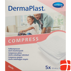 Dermaplast Folding Compresses Typ17 10x10cm 8-fold 5x 2 Pieces