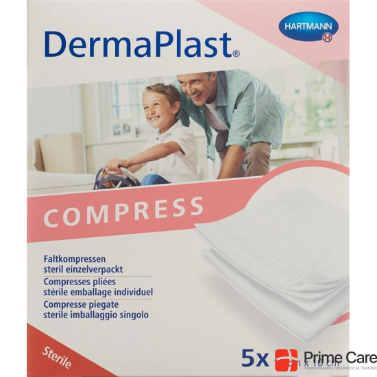 Dermaplast Folding Compresses Typ17 10x10cm 8-fold 5x 2 Pieces buy online