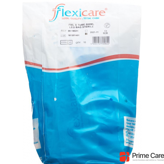 Flexicare Urinbeutel 500ml 7cm Ablauf Rv 10 X buy online