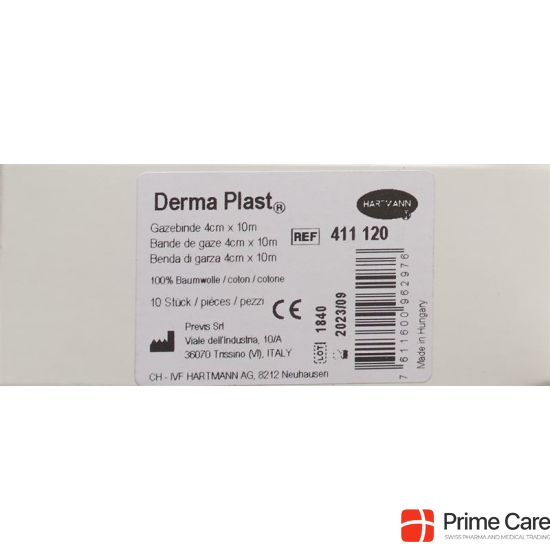 Dermaplast Gauze Bandage Fixed-Edged 10mx4cm buy online