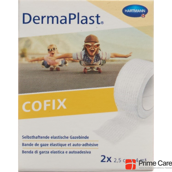 Dermaplast Cofix Gauze Bandage 2.5cmx4m White 2 Pieces buy online