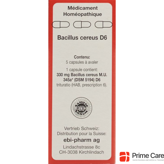 Sanum Bacillus Cereus Kapseln D 6 5 Stück buy online