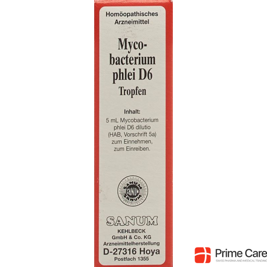 Sanum Mycobacterium Phlei Tropfen D 6 5ml buy online