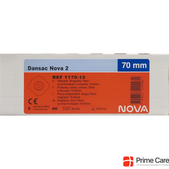 Dansac Nova 2 Basisplatten 70mm 15-62mm 5 Stück buy online