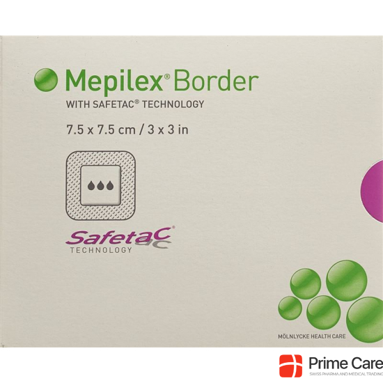 Mepilex Border Schaumverband 7.5x7.5cm Silik 5 Stück buy online