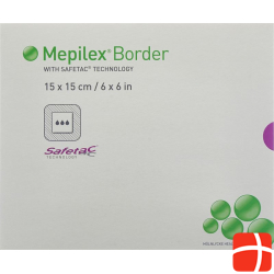 Mepilex Border Schaumverband 15x15cm Silik 5 Stück