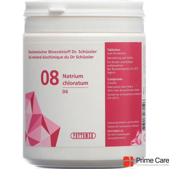 Phytomed Schüssler Nr. 8 Natr Chlor Tabletten D 6 500g buy online