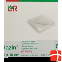 Gazin Mullkompresse 10x10cm 12-fach Steril 40x 2 Stück
