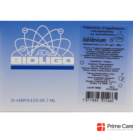 Bioligo Selenium Lösung 20 Ampullen 2ml buy online