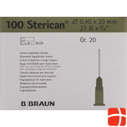 Sterican Nadel 27g 0.40x20mm Grau Luer 100 Stück