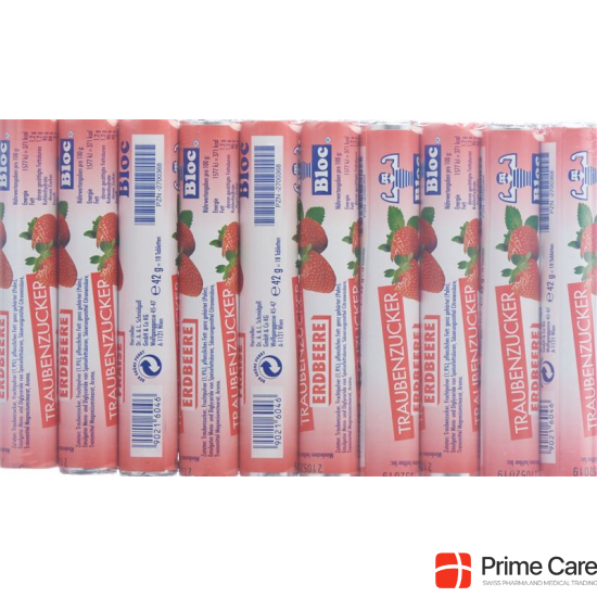 Bloc Traubenzucker Erdbeer 10 Rolle 42g buy online